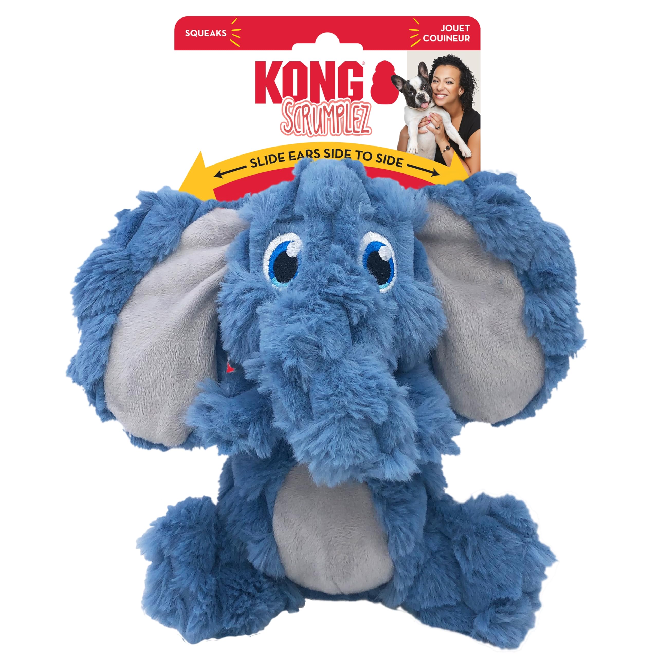 KONG Scrumplez Elephant Md ideal for gentle indoor play sessions