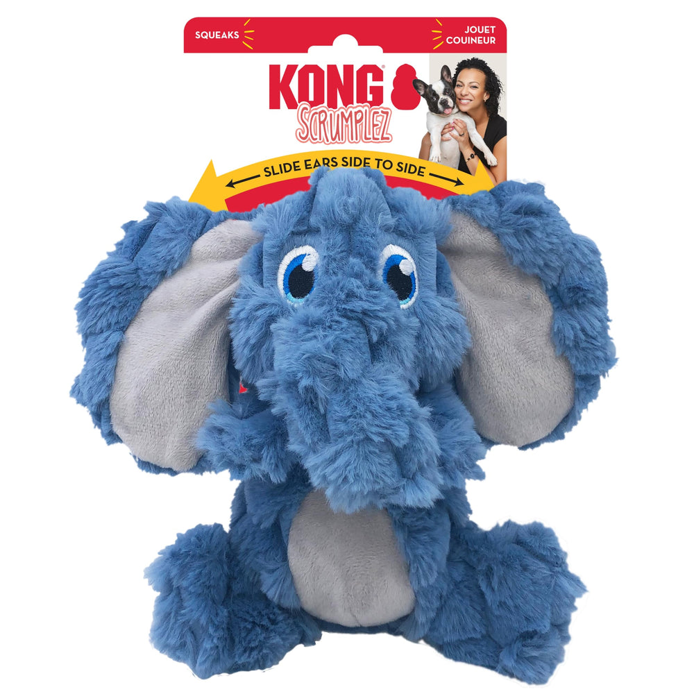KONG Scrumplez Elephant Md ideal for gentle indoor play sessions