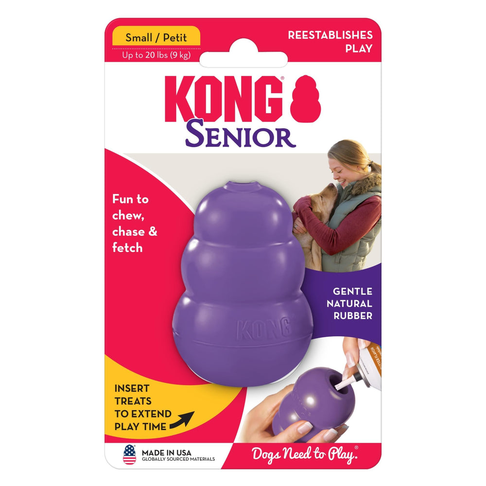 KONG Senior toy requires supervised play for safety and longer enjoyment.