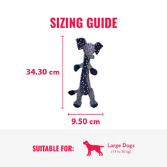 KONG Shakers Luvs Elephant blue tug-grip encourages strong tug toys and bite-friendly fun.