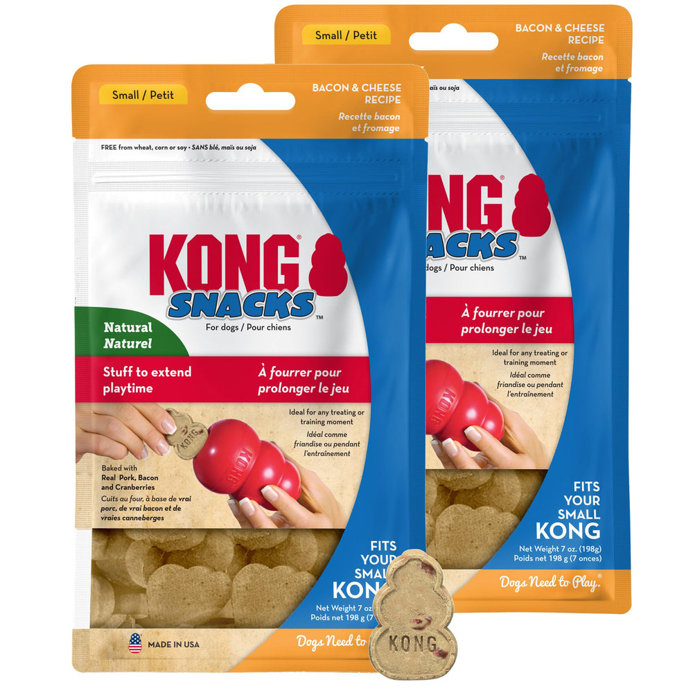 KONG Snacks assorted 2-pack packaging highlights variety and convenience for training rewards.