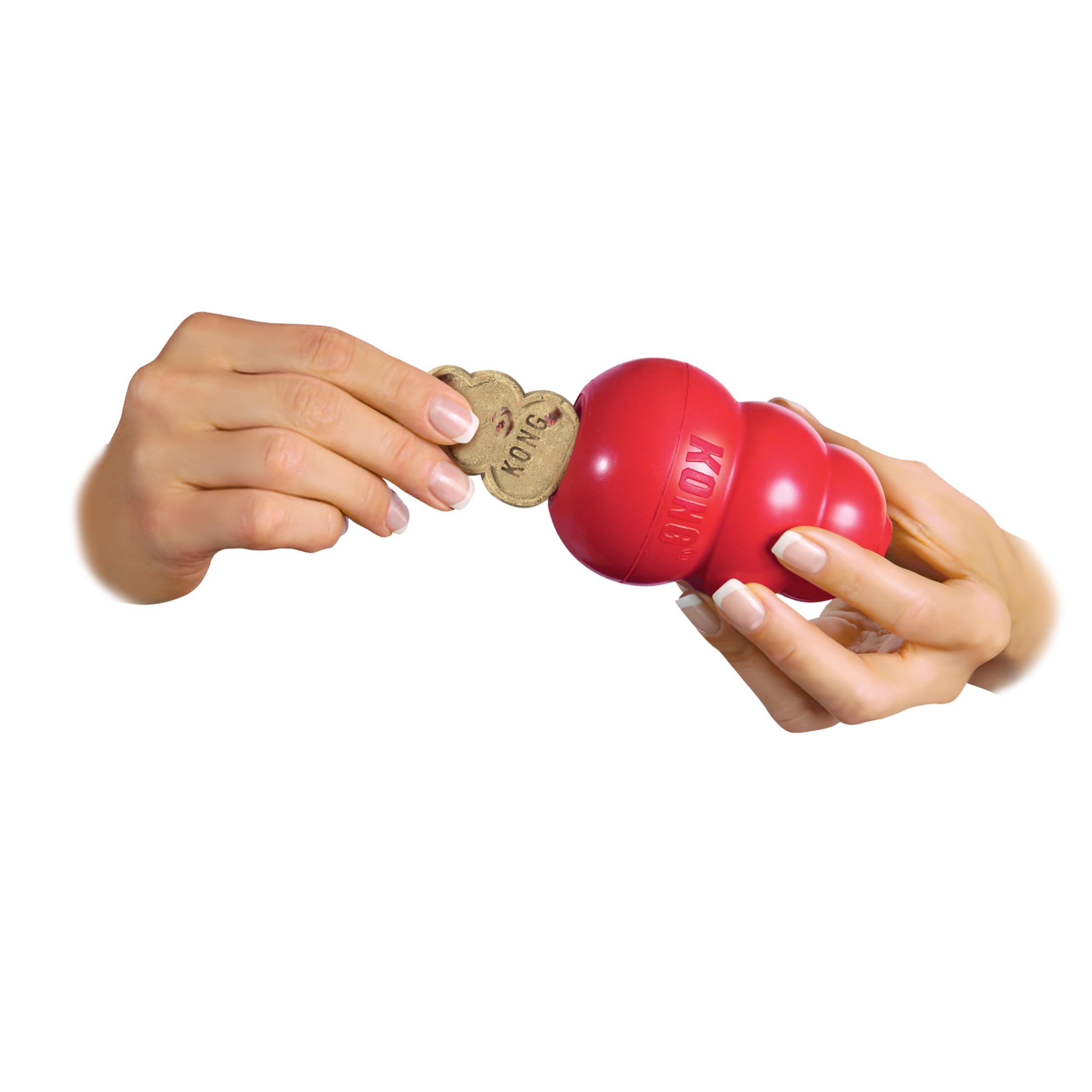 KONG Snacks peanut butter flavor close-up emphasizes irresistible taste for positive reinforcement.