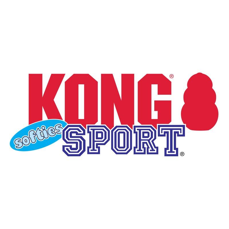 KONG Sport Softies small dog toy with sherpa fleece in use promotes gentle play