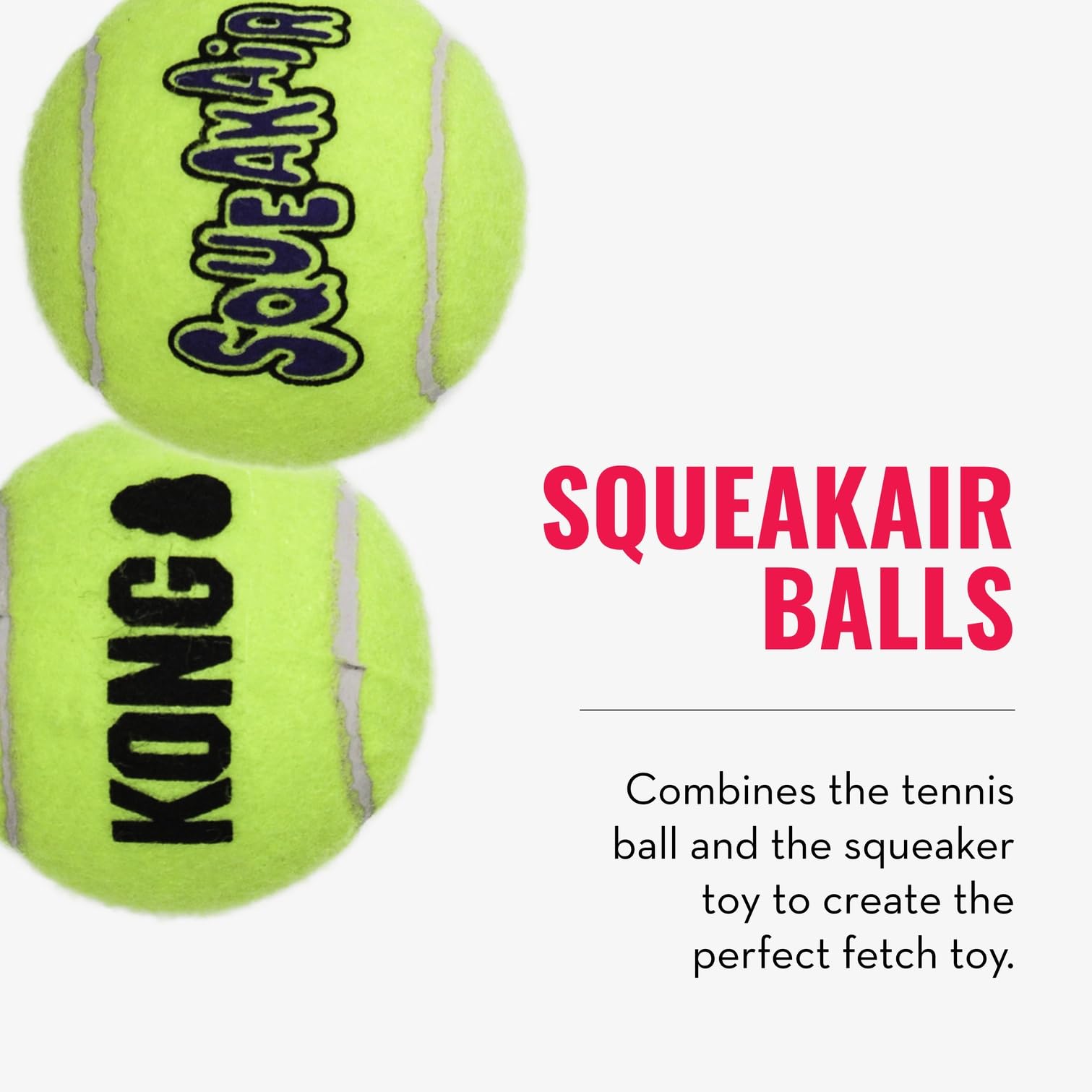 KONG SqueakAir Ball 3 with squeak to boost engaging fetch sessions