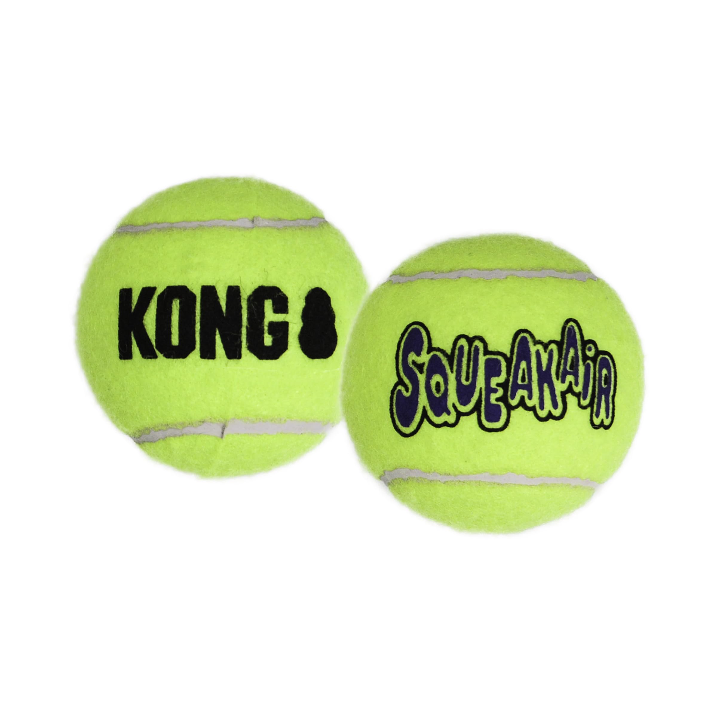 KONG Squeakair Ball: enfoque en juego de lanzamiento para estimulación y actividad física.