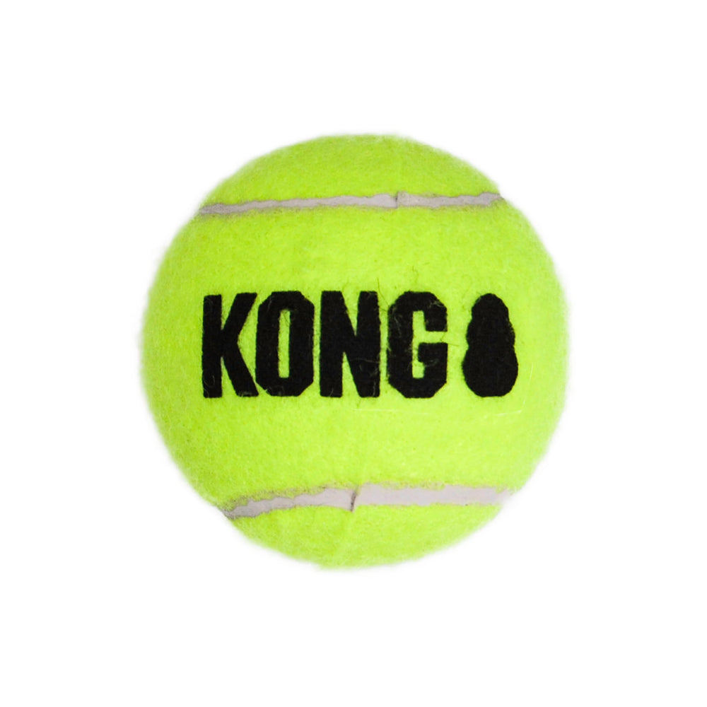 KONG Squeakair Ball: enfoque en material no abrasivo para una vida útil prolongada.