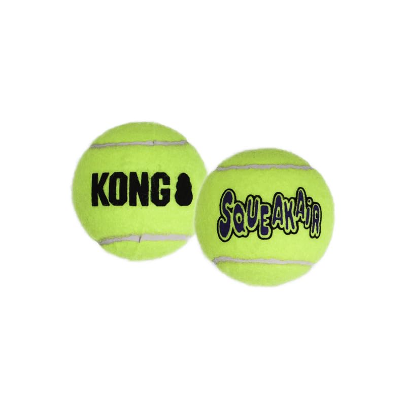 Kong Squeakair ball squeaker visible to boost interactive fetch sessions
