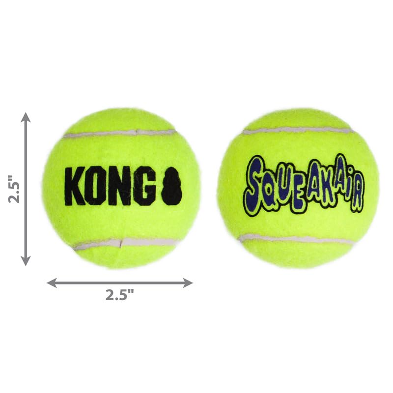 Kong Squeakair ball textured surface shows gentler, teeth-friendly fetch