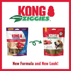 KONG Stuff'n Ziggies adult dog chew closeup showing durable texture and appeal.