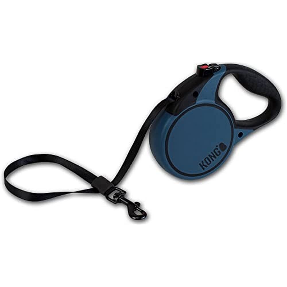 KONG Terrain retractable leash with a soft grip handle for comfortable walks.