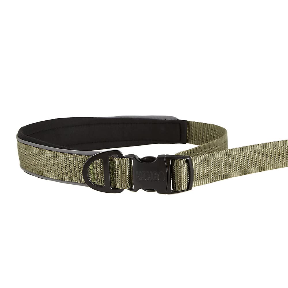 KONG leash with traffic handle provides controlled walks in busy areas.