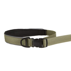 KONG leash with traffic handle provides controlled walks in busy areas.
