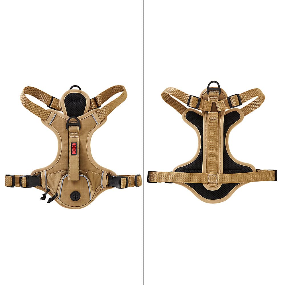 KONG waste bag harness small tan durable-nylon image highlights rugged build for outdoor use.