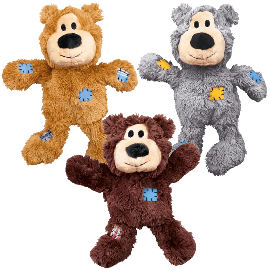 KONG Wild Knots Bears internal rope satisfies instinctive chew with durable construction