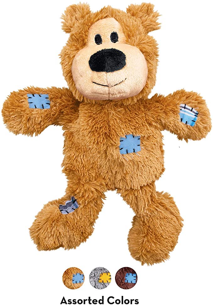 KONG Wild Knots Bears assorted colors offer variety for visual enrichment