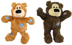 KONG Wild Knots Bears plush exterior with squeaker for interactive play and companionship