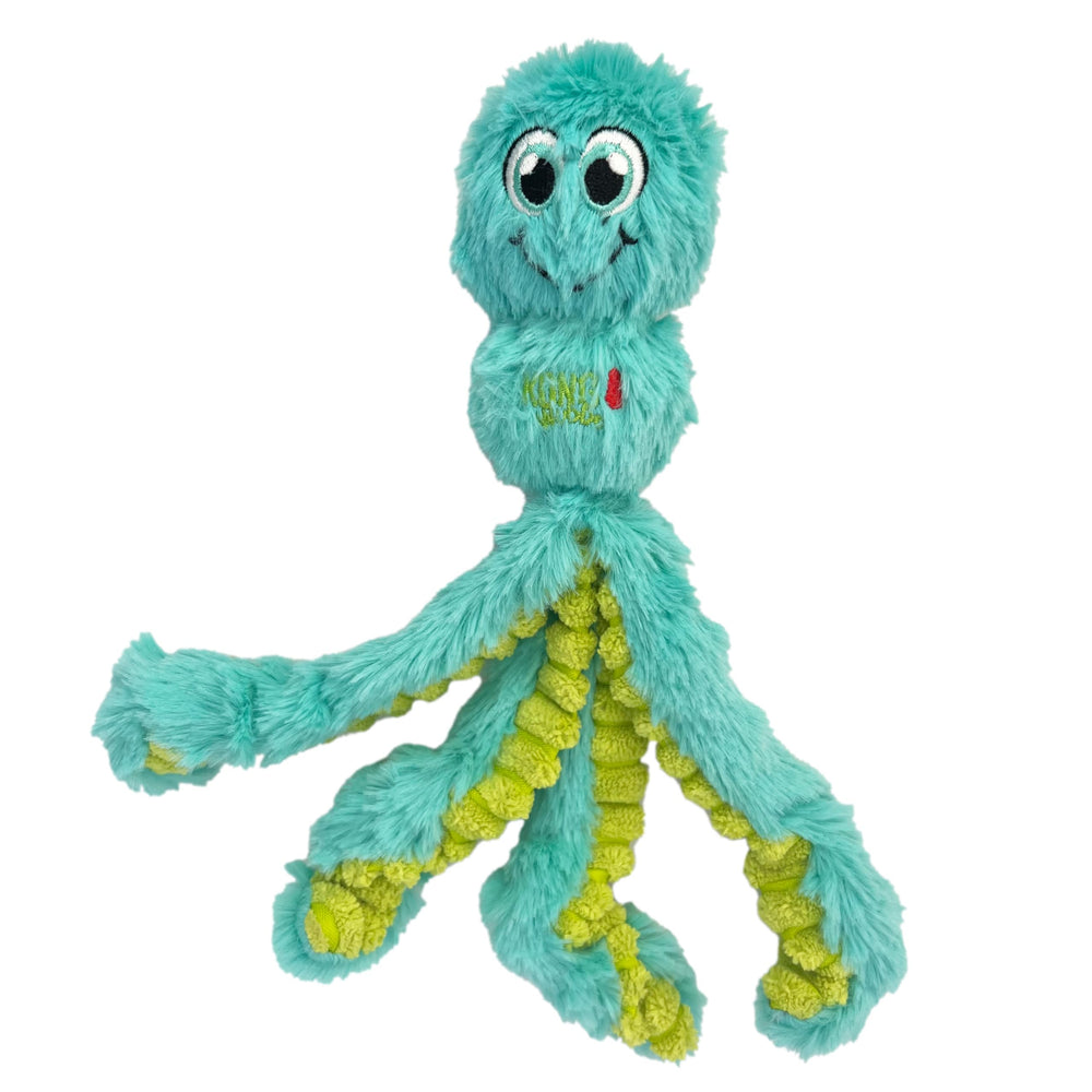 KONG Wubba Octopus plush body provides cuddly comfort after vigorous play sessions.