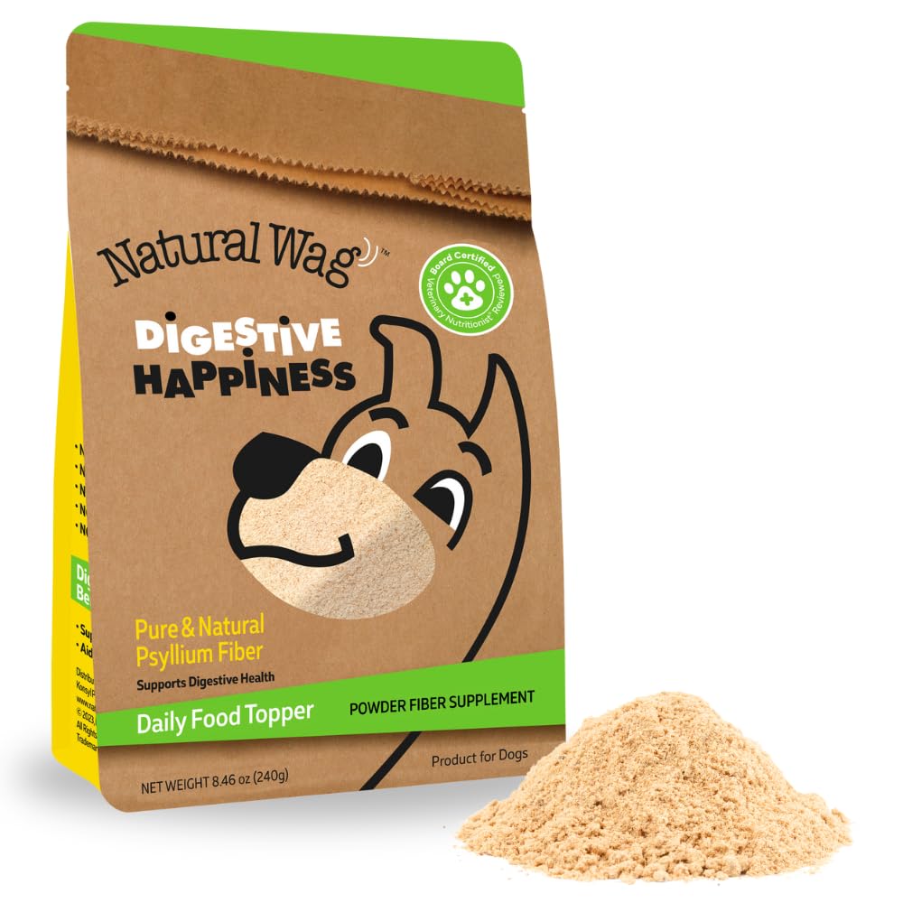 Konsyl Natural Wag front-label showing psyllium for canine digestive support