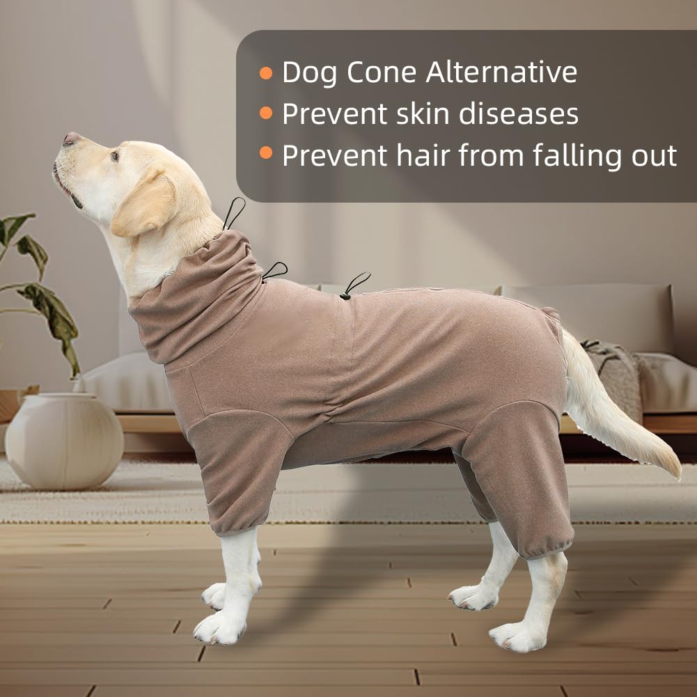 KOOGAL dog pajamas coffee color flat lay, showcases stylish, practical design.