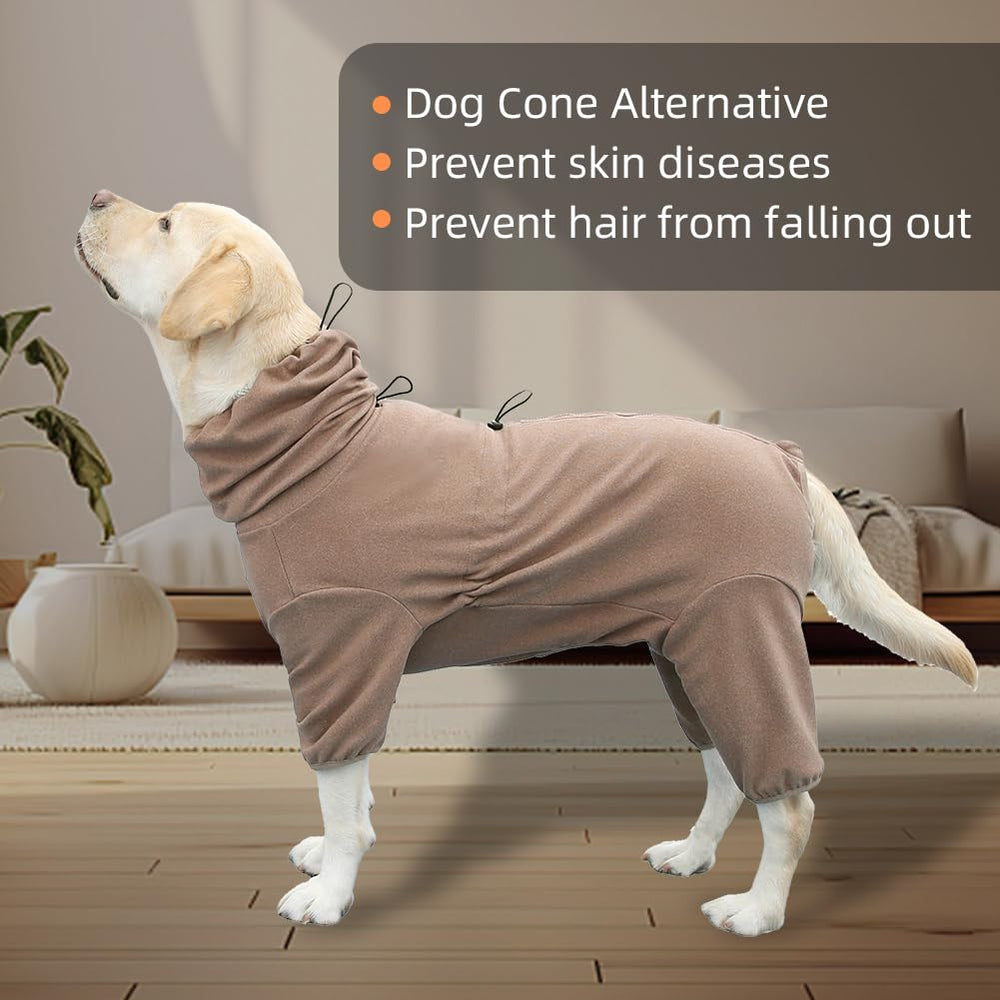 KOOGAL dog pajamas coffee color flat lay, showcases stylish, practical design.