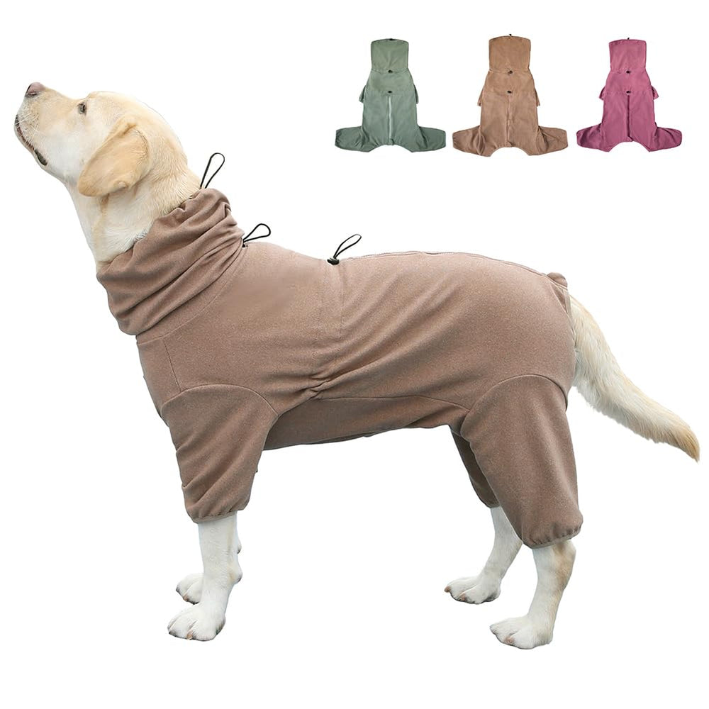 KOOGAL dog pajamas coffee color front view, cozy fit for daily lounging.