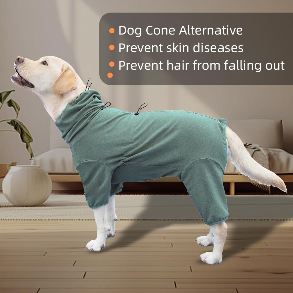 KOOGAL dog pajamas green 6XL recovery-wear reference for gentle post-activity comfort