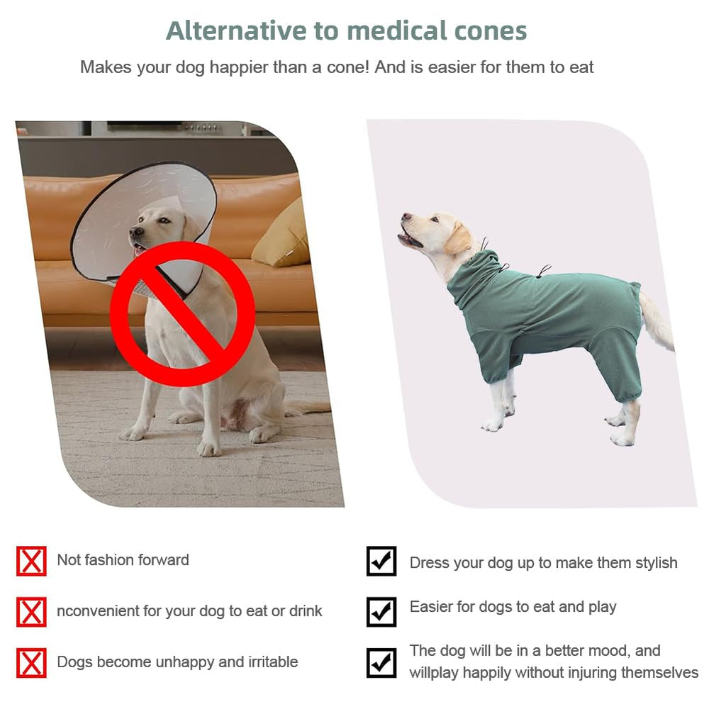 KOOGAL dog pajamas green 6XL size-range showcases adult to large-dog compatibility
