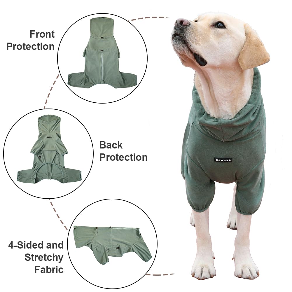 KOOGAL dog pajamas green 6XL stretch fabric facilitates easy put-on