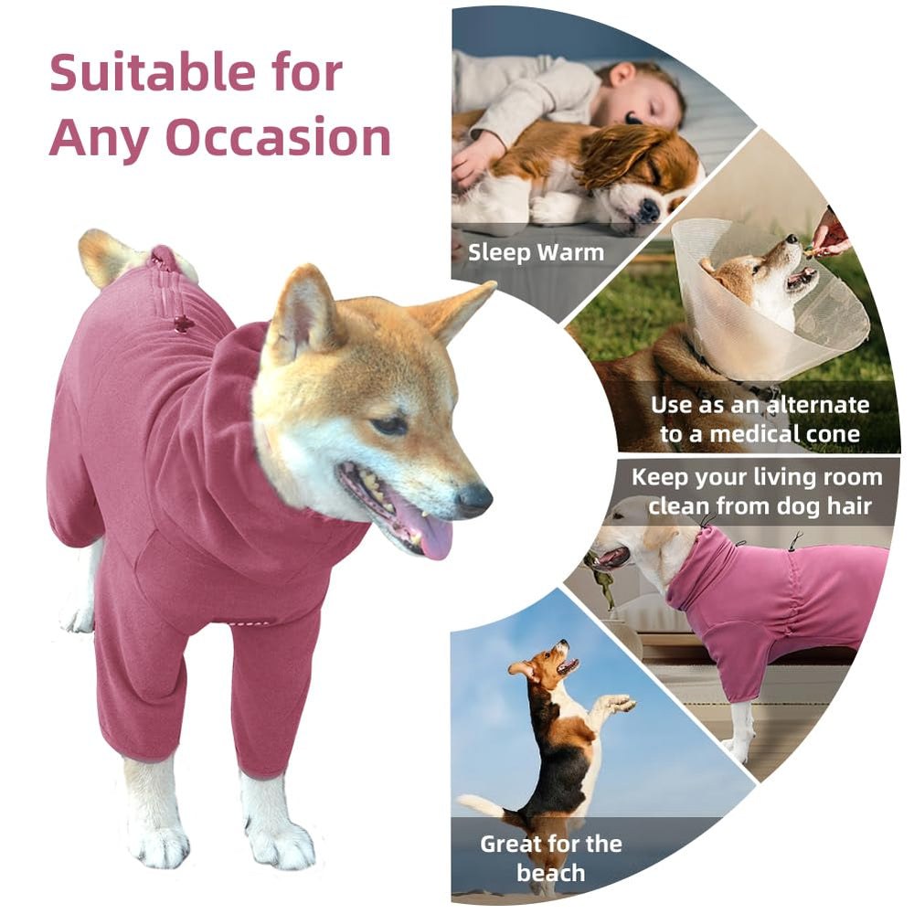 KOOGAL dog pajamas red fabric close-up reveals breathable material.