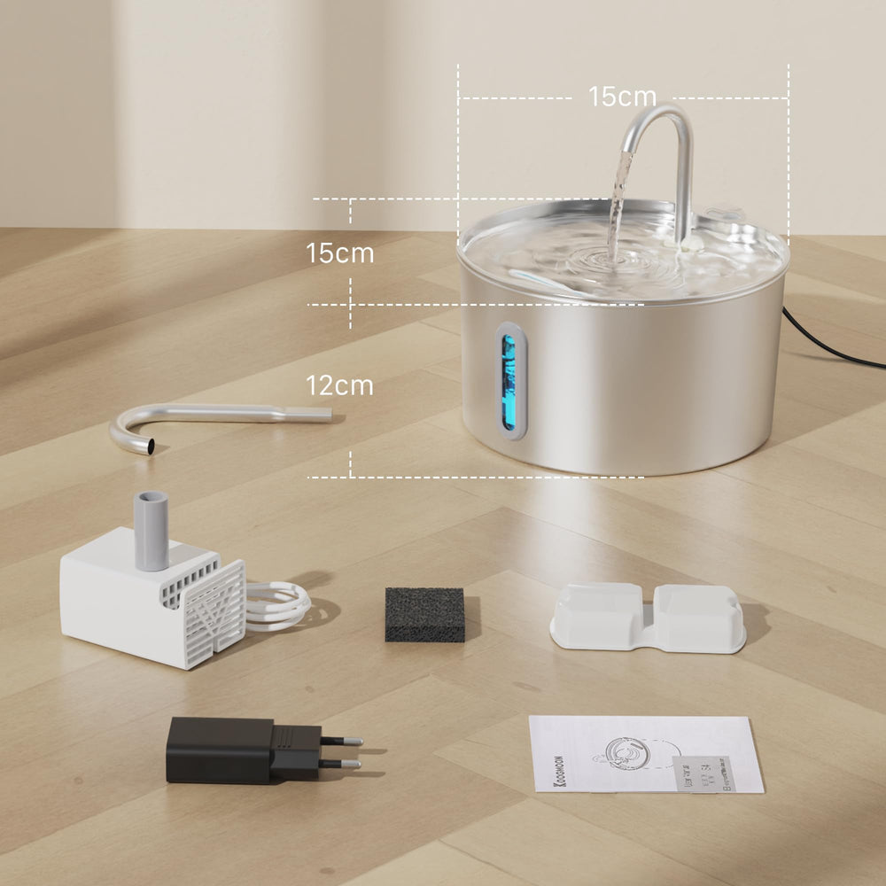 KOOGMOON Includes 6 filters and 3 sponges for ongoing freshness.
