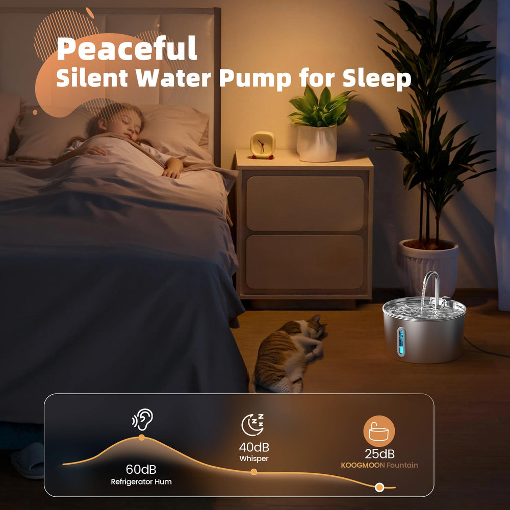 KOOGMOON Ultra-quiet 5V pump keeps noise low during naps.