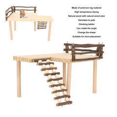 KooingTech hamster platform wooden fence detail demonstrates secure enclosure