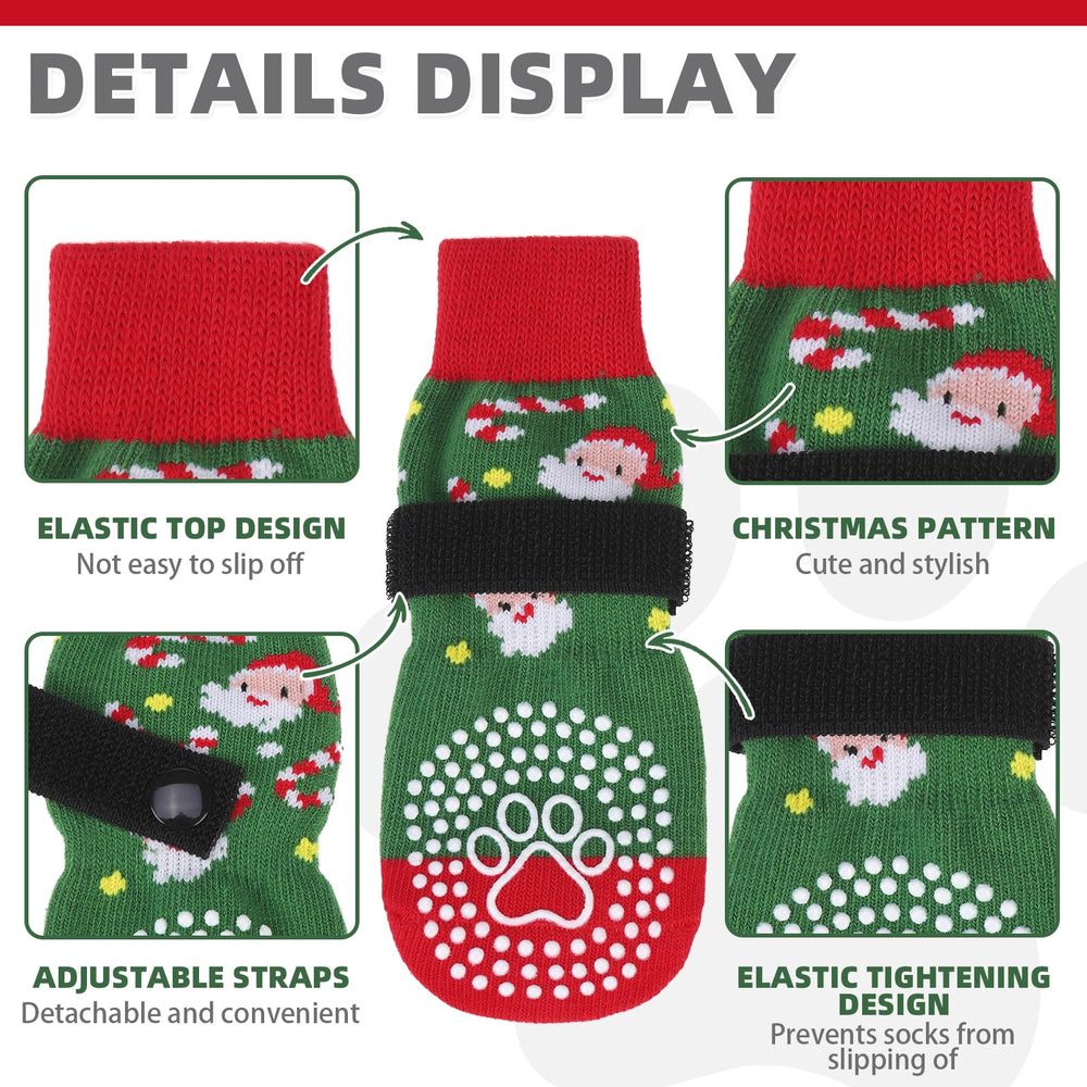KOOLTAIL anti-slip dog socks on a smooth floor highlighting traction