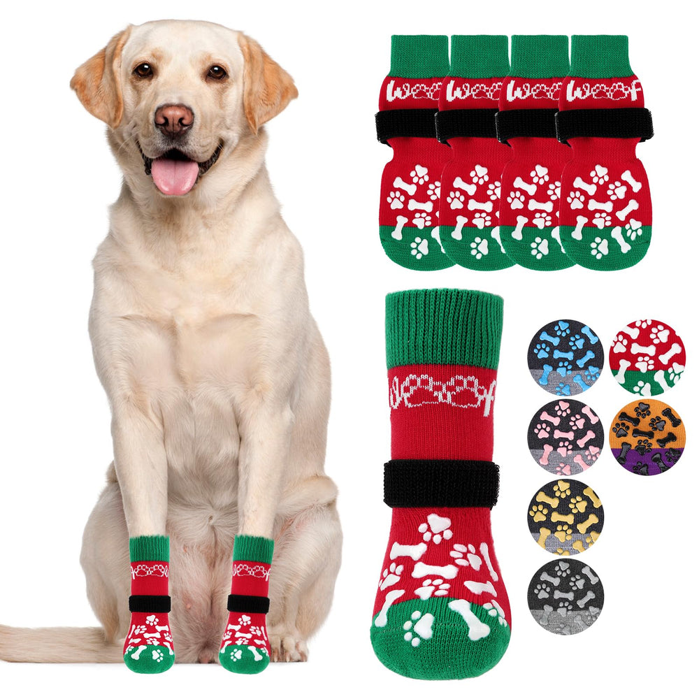 KOOLTAIL anti-slip dog socks with paw-grip for steadier steps on slick floors