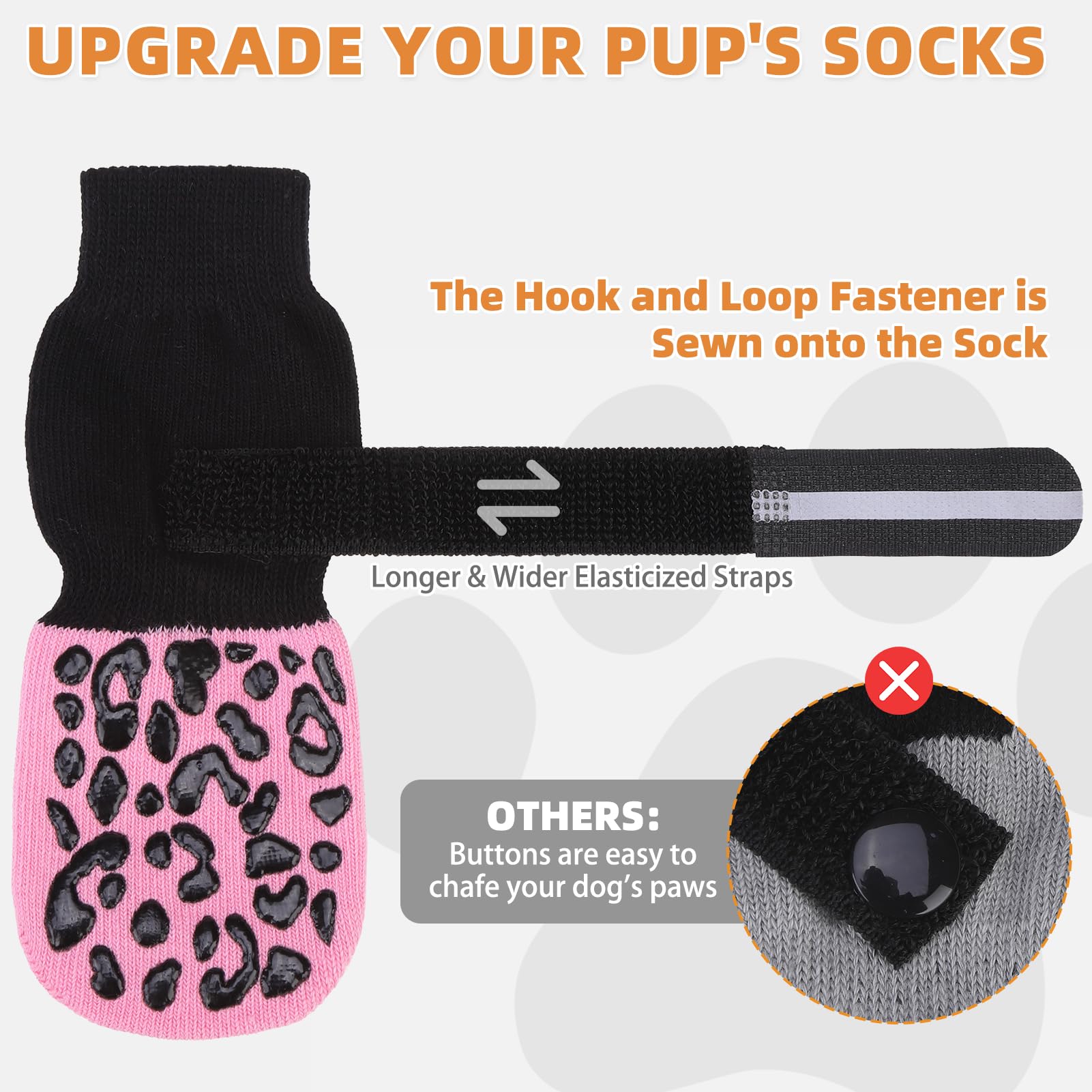 KOOLTAIL dog socks help prevent paw licking while staying secure during wear.