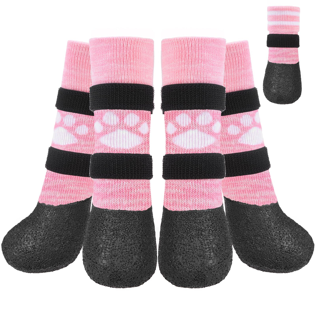 KOOLTAIL anti-slip dog socks on paw showing enhanced traction on slick floors