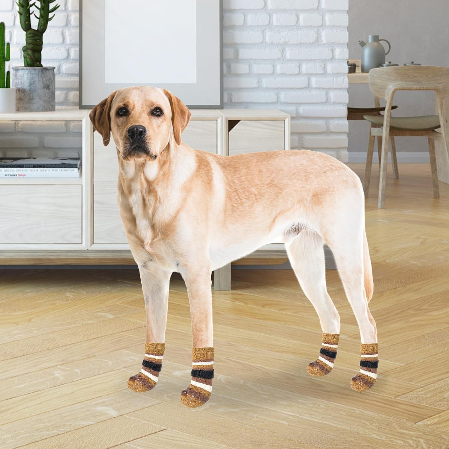 KOOLTAIL anti-slip dog socks size chart illustration helps pick the right fit