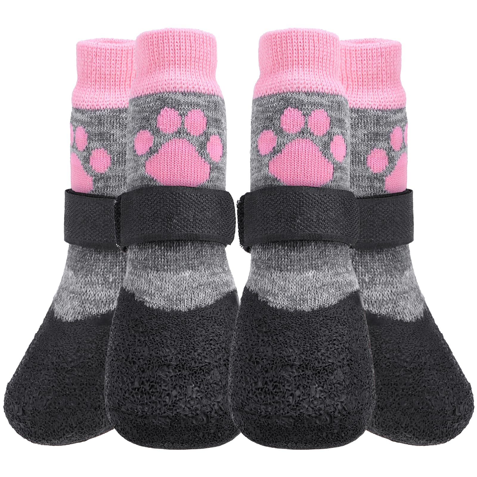 KOOLTAIL anti-slip dog socks with grip sole for safe indoor hardwood-floor use