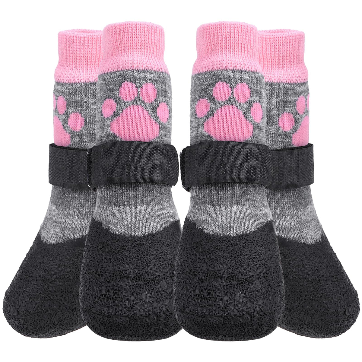 KOOLTAIL anti-slip dog socks with grip sole for safe indoor hardwood-floor use