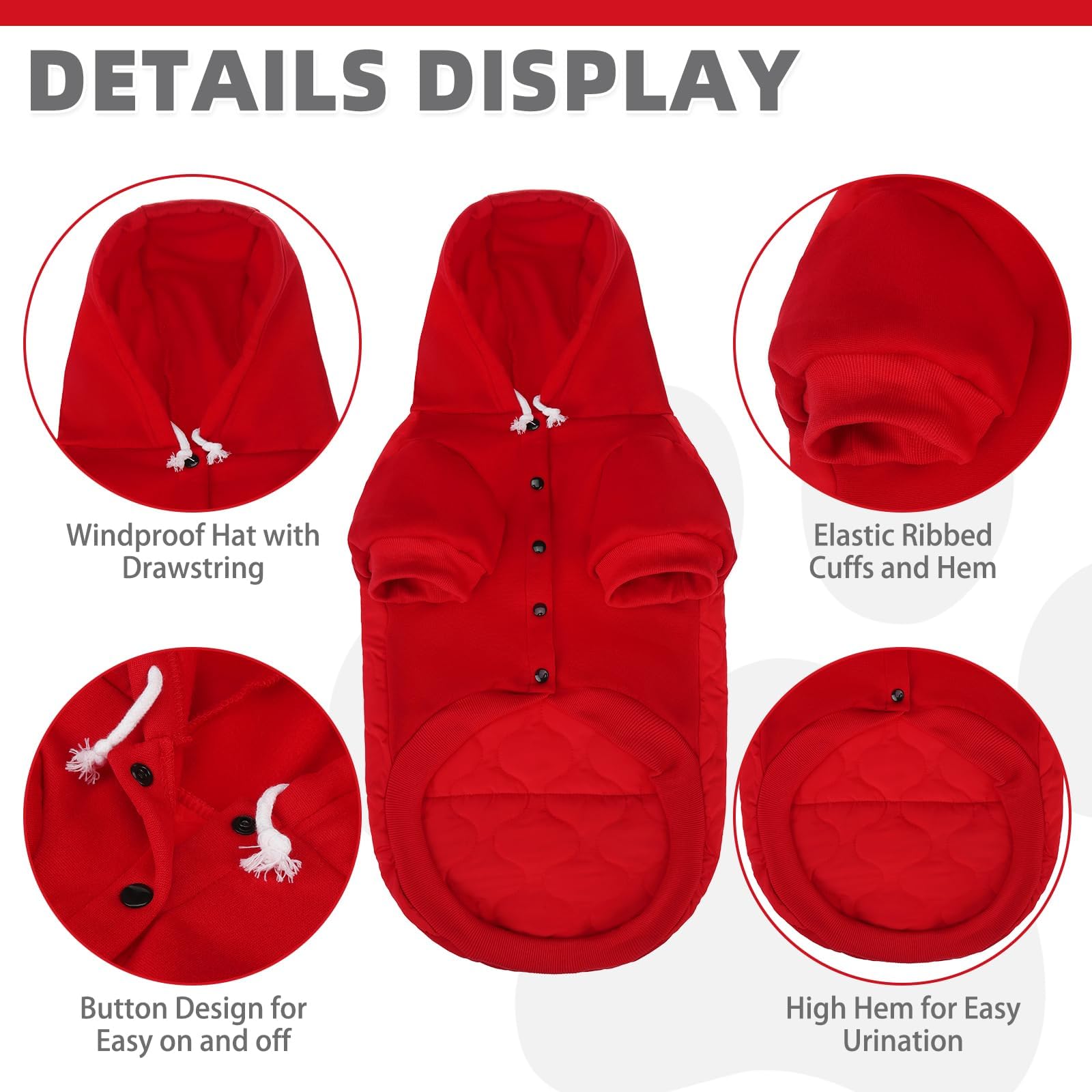 KOOLTAIL back pocket coat design holds bags or snacks during walks