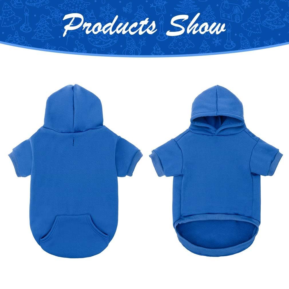 KOOLTAIL Basic Dog Hoodie blue back view highlighting durable stitching for playful pets