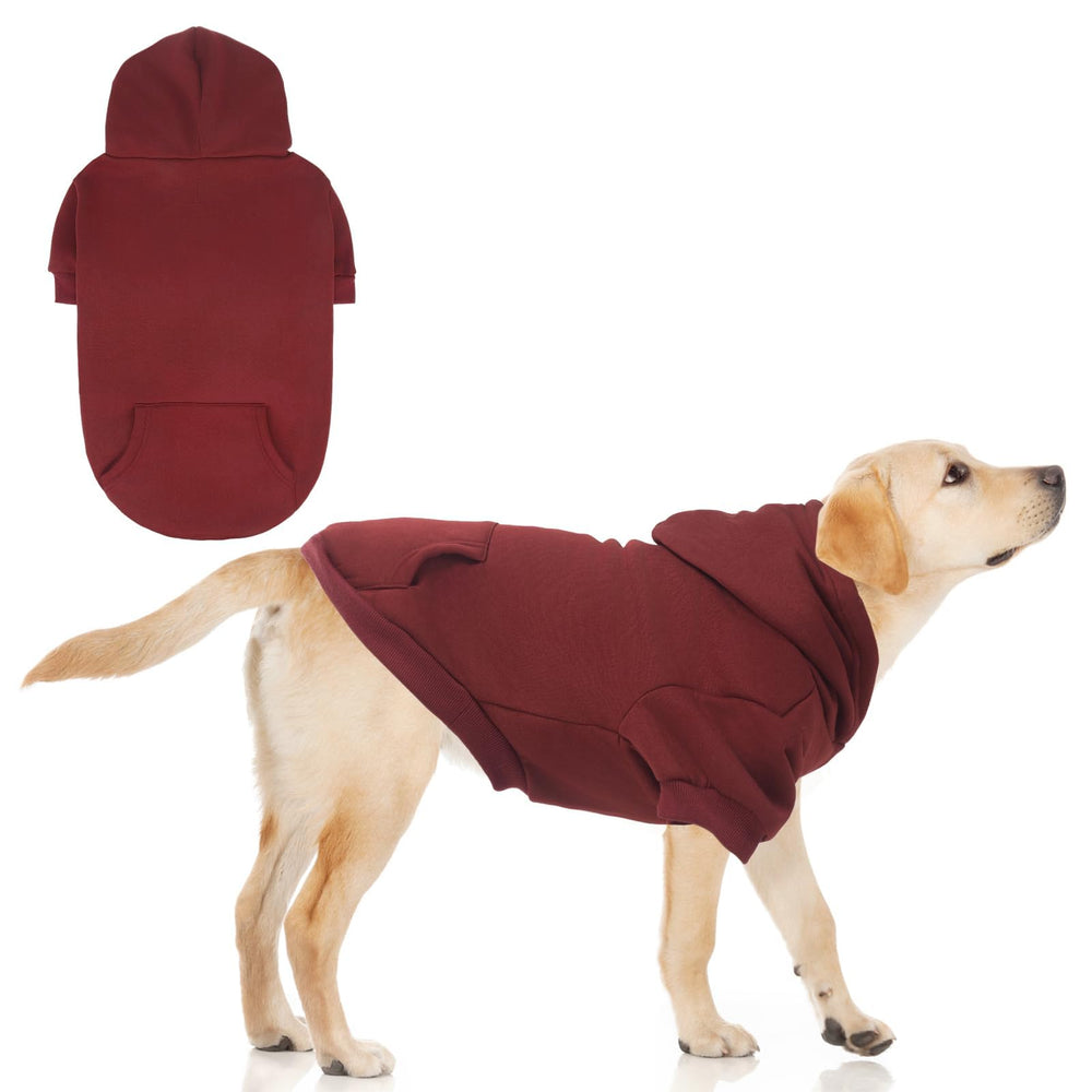 KOOLTAIL Basic Dog Hoodie front view highlighting warmth for winter walks.