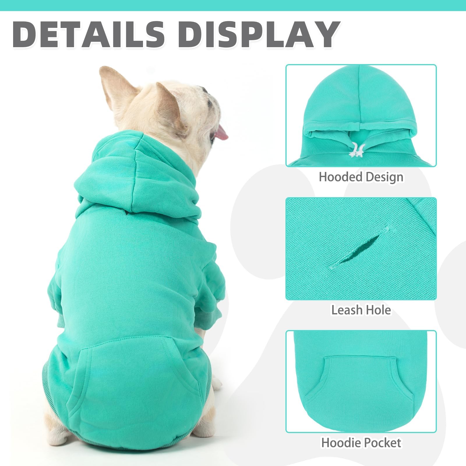 KOOLTAIL Basic Dog Hoodie inner-soft nap closeup reveals plush warmth