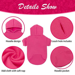 KOOLTAIL Basic hoodie leash hole close-up for easy, secure walks