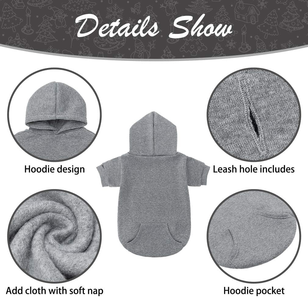 KOOLTAIL Basic Dog Hoodie leash hole detail for easy walking
