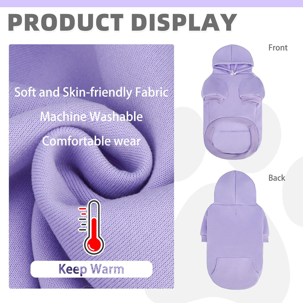 KOOLTAIL Basic Dog Hoodie leash hole enables easy, secure walks