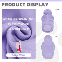 KOOLTAIL Basic Dog Hoodie leash hole enables easy, secure walks