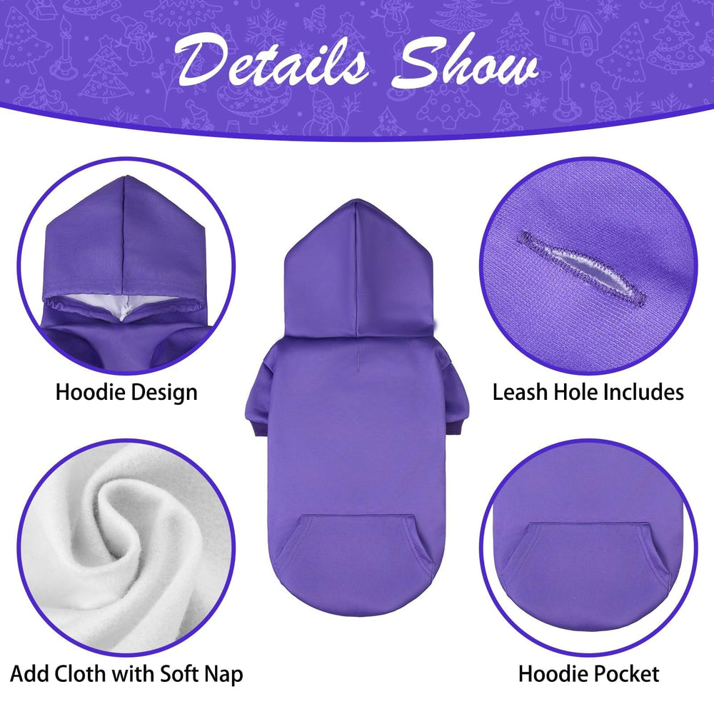 KOOLTAIL Basic dog hoodie leash hole offers safe daily walking access.