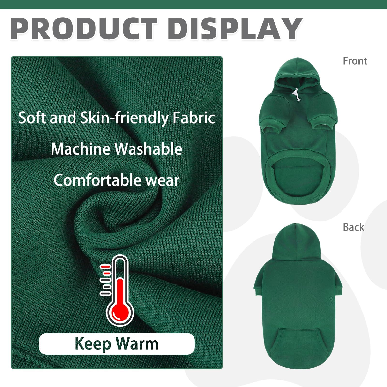 KOOLTAIL Basic Dog Hoodie pocket for small essentials