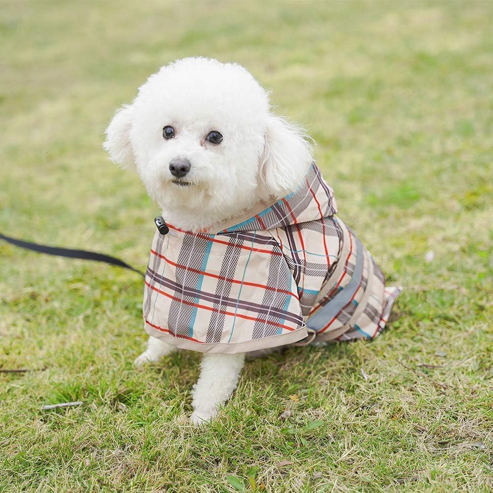 KOOLTAIL beige-pattern rainwear closeup showing fabric and pattern.